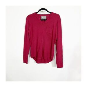 Natural Reflections Sweater Pocket Pullover Red Womens Medium NEW